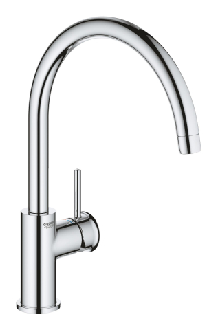 Obiecte sanitare - Baterie bucatarie Grohe Start classic pipa tip C, pipa inalta, pivotanta, cartus ceramic, monocomanda, crom