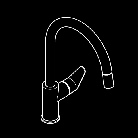 Baterie bucatarie Grohe Start curve sink monocomanda, pivotanta, cartus ceramic, dus extractabil, protectie anti-reflux, crom [3]