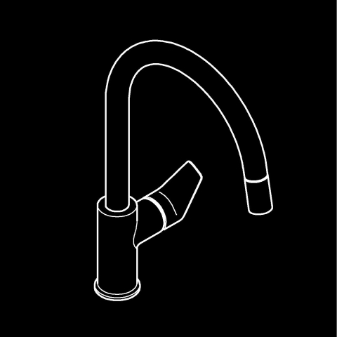 Baterie bucatarie Grohe StartEdge pipa monocomanda, cartus ceramic, pivotanta, dus extractabil, limitator de debit, crom [5]