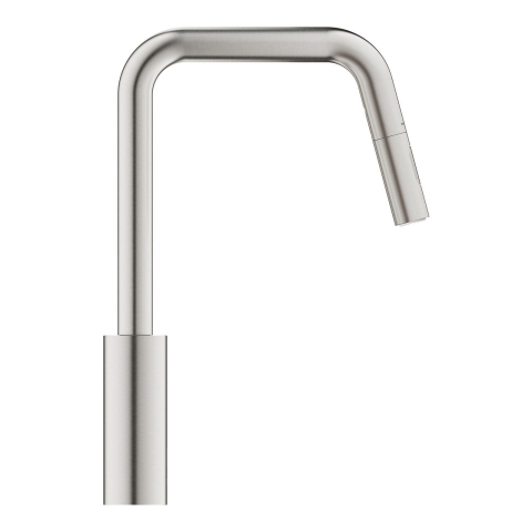 Baterie bucatarie Grohe Start, inalta, tip U, dus extractabil, 2 functii, cartus ceramic, pivotanta, levier metalic, senzor infrarosu, crom mat [2]