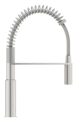 Baterie bucatarie Grohe Via Vosmo dus profesional pipa medie, pipa pivotanta, dus extractabil, 2 functii, crom mat [1]