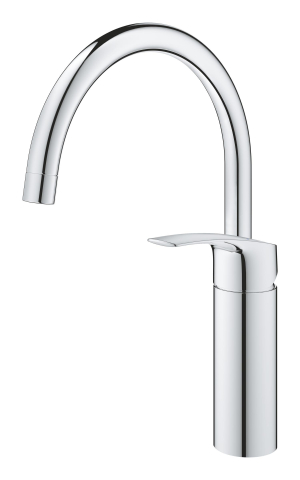 Baterie bucatarie Grohe Via pipa inalta, pivotanta, cartus ceramic, crom [3]
