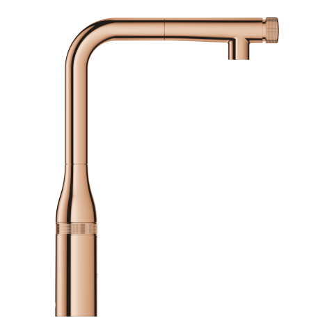 Baterie bucatarie Grohe Essence SmartControl, 3/8'', pipa inalta, tip L, dus extractabil, 2 functii, control apasare si rotire, pivotanta, limitator, cupru lucios [1]