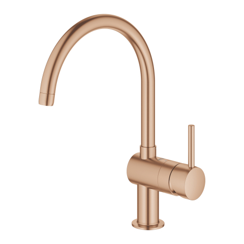 Baterie bucatarie Grohe Minta monocomanda, pipa inalta, tip C, cartus ceramic, pipa pivotanta, cupru mat [1]