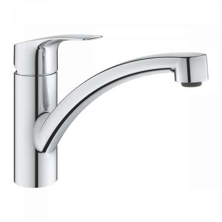 Baterii monocomanda - Baterie bucatarie pipa pivotanta cromata furtunuri flexibile Grohe Eurosmart New