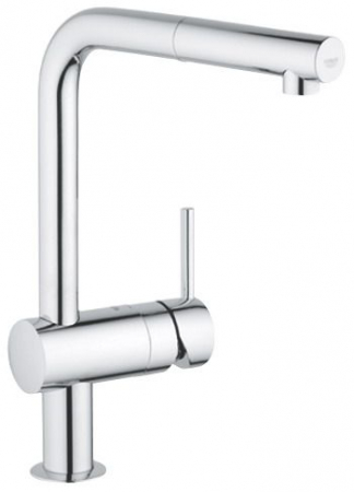 Obiecte sanitare - Baterie bucatarie cu dus pipa tip L cromata Grohe Minta