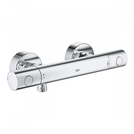 Baterii monocomanda - Baterie cabina dus termostat crom montare perete Grohe Grohtherm 800 Cosmopolitan