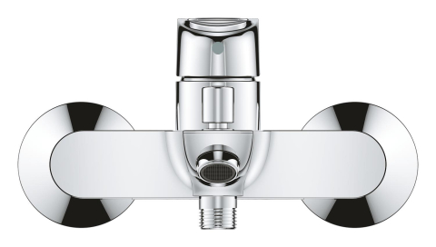 Baterie cada Grohe BauLoop, montare pe perete, cartus ceramic, diverter, limitator de temperatura, crom [3]