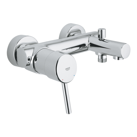 Obiecte sanitare - Baterie cada Grohe Concetto 1/2", montare pe perete, diverter automat, protectie reflux, monocomanda, crom