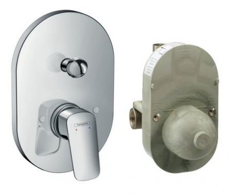 Baterii monocomanda - Baterie cada - dus Hansgrohe Logis montaj incastrat corp ingropat inclus