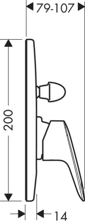 Baterie cada - dus Hansgrohe Logis montaj incastrat corp ingropat inclus [1]