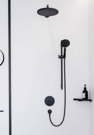 Baterie cada - dus termostatata Hansgrohe ShowerSelect S cu montaj incastrat necesita corp ingropat negru mat [1]