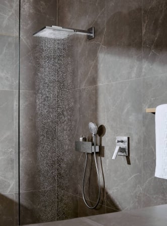 Palarie de dus Hansgrohe Raindance E 300 Air si brat de perete 390mm negru mat [1]