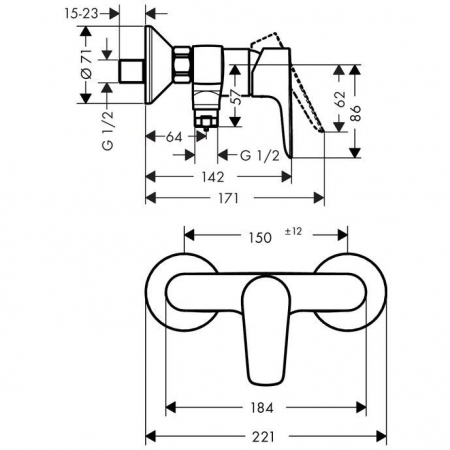 Baterie dus Hansgrohe Talis E [1]