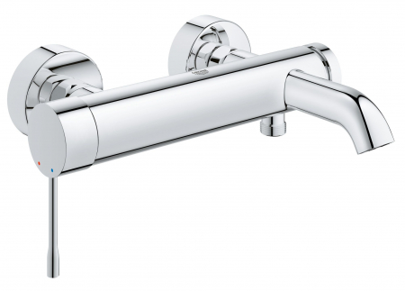 Baterii monocomanda - Baterie de cada/dus montare pe perete cromata Grohe Essence New