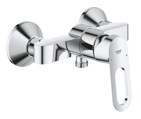 Obiecte sanitare - Baterie dus Grohe BauLoop 1/2", montare pe perete, monocomanda, cartus ceramic, crom