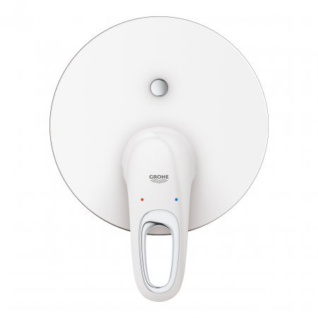 Baterie cada cu divertor cu 2 cai monocomanda alba Grohe Eurostyle [1]