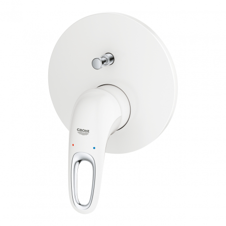 Baterie cada cu divertor cu 2 cai monocomanda alba Grohe Eurostyle [2]