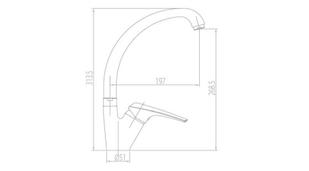 Baterie spalator lebada, cromata, Gladys Aovna [1]