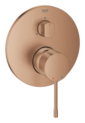 Obiecte sanitare - Baterie dus Grohe Essence incastrata, 3 iesiri, diverter, cartus ceramic, cupru mat