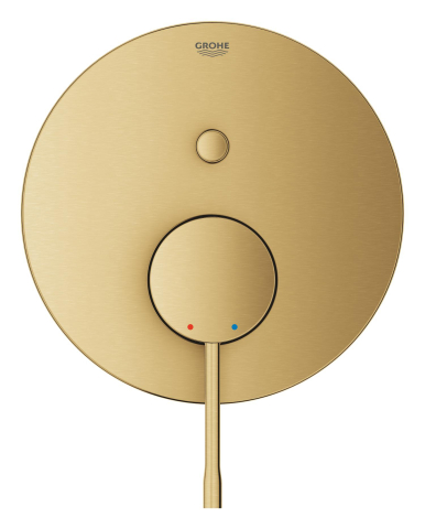 Baterie dus Grohe Essence monocomanda, incastrata, 2 iesiri, cartus ceramic, necesita corp instalare, auriu mat [2]