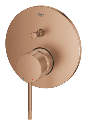 Baterie dus Grohe Essence monocomanda, incastrata, 2 iesiri, cartus ceramic, necesita corp instalare, cupru mat [3]