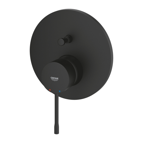 Baterie dus Grohe Essence monocomanda, incastrata, 2 iesiri, cartus ceramic, necesita corp instalare, negru [3]