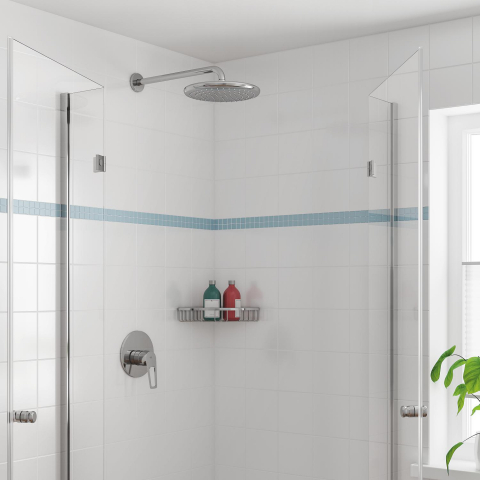 Baterie dus Grohe BauLoop incastrata, 2 intrari, 1 iesire, cartus ceramic, crom [7]