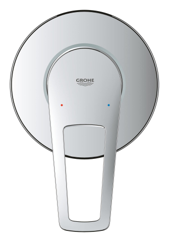 Obiecte sanitare - Baterie dus Grohe BauLoop monocomanda, levier metalic, cartus ceramic, incastrata, corp instalare inclus, pt dus igienic, crom