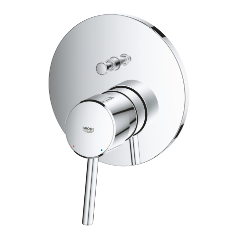 Baterie dus Grohe Concetto monocomanda, incastrata, cartus ceramic, 2 functii, diverter, levier metalic, crom [2]