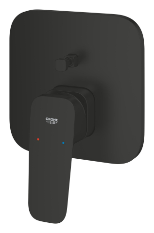 Baterie dus Grohe Concetto SilkMove 2 functii, diverter, incastrat, monocomanda, necesita corp instalare, cartus ceramic, negru mat [5]