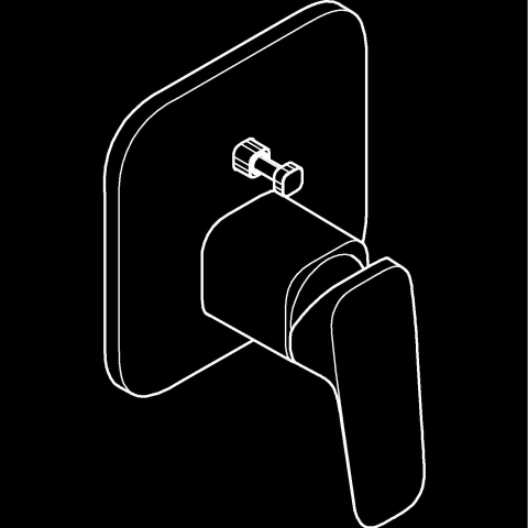 Baterie dus Grohe Concetto SilkMove 2 functii, diverter, incastrat, monocomanda, necesita corp instalare, cartus ceramic, negru mat [6]