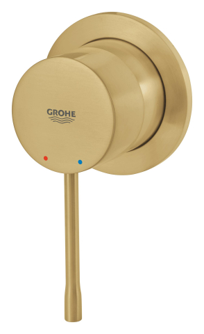 Obiecte sanitare - Baterie dus Grohe Essence monocomanda, cartus ceramic, incastrata, levier metalic, corp instalare inclus, pentru dus igienic, auriu mat