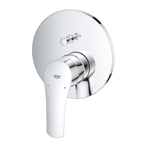 Baterie dus Grohe Eurosmart montare pe perete, incastrata, diverter, necesita corp instalare, levier metalic, crom [3]