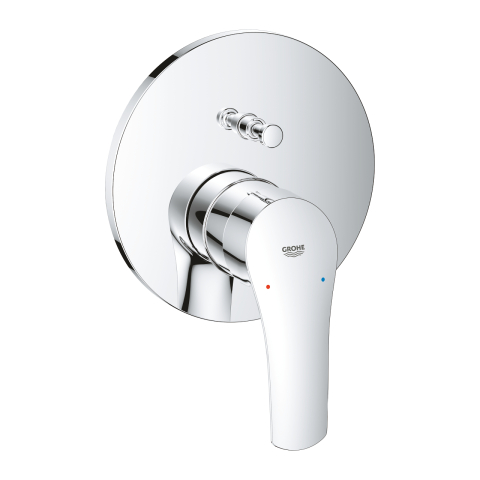 Baterii baie - Baterie dus Grohe Eurosmart montare pe perete, incastrata, diverter, necesita corp instalare, levier metalic, crom