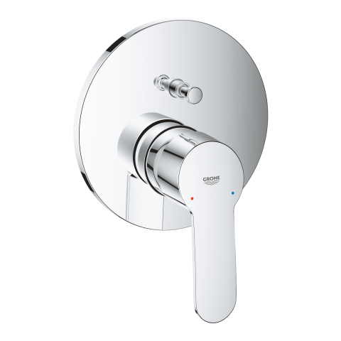 Baterii baie - Baterie dus Grohe Eurostyle Cosmopolitan montare pe perete, incastrata, diverter, necesita corp instalare, levier metalic, crom