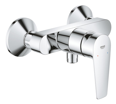 Baterie dus Grohe StartEdge montare pe perete, monocomanda, cartus ceramic, limitator de debit, crom [0]