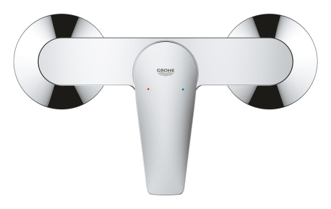 Baterie dus Grohe StartEdge montare pe perete, monocomanda, cartus ceramic, limitator de debit, crom [2]