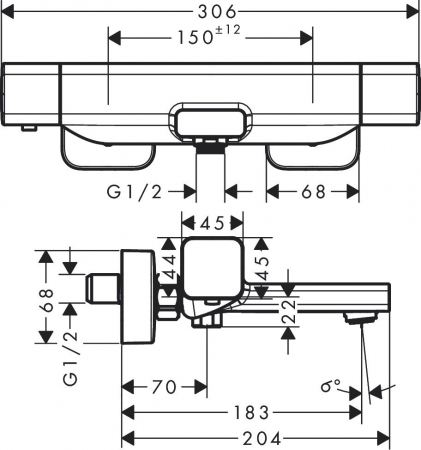 Baterie cada termostatata Hansgrohe Ecostat E [1]