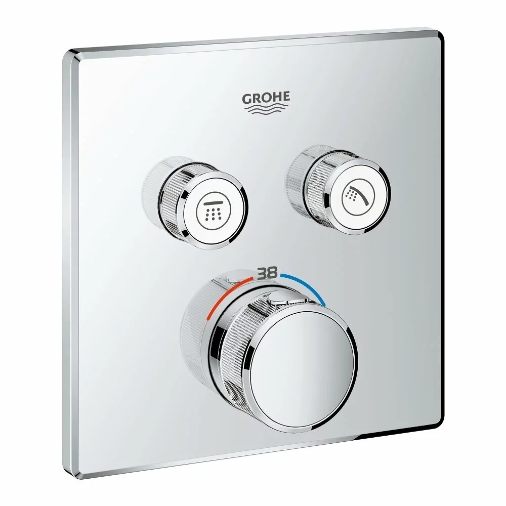 Baterii monocomanda - Baterie dus termostatica patrata 2 iesiri Grohe Grohtherm SmartControl