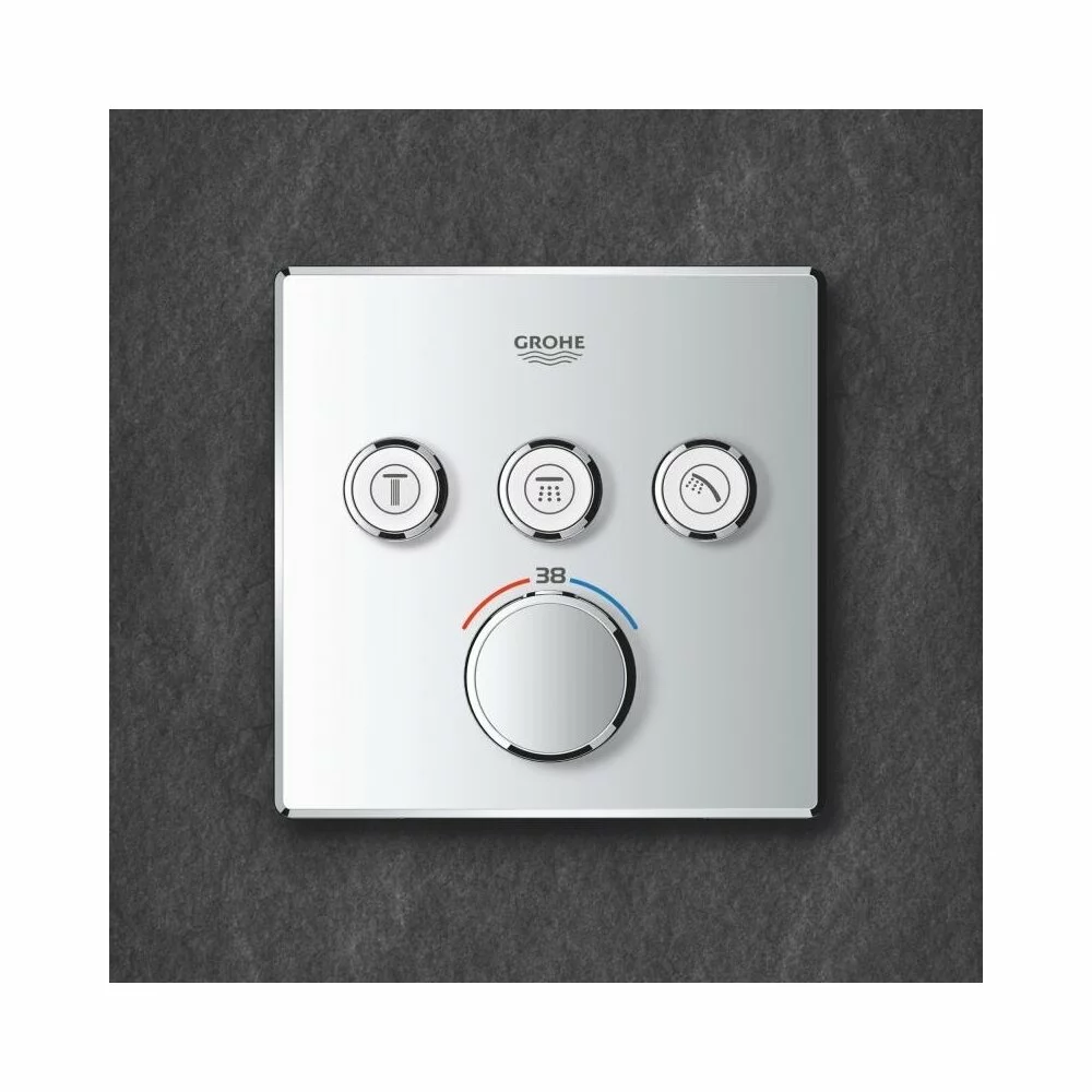 Baterie dus termostatica patrata 3 iesiri Grohe Grohtherm SmartControl [2]