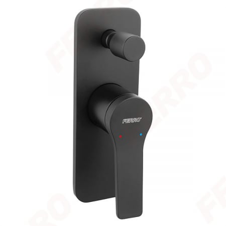 Baterii monocomanda - Baterie ingropata cada/dus Ferro Stratos, negru