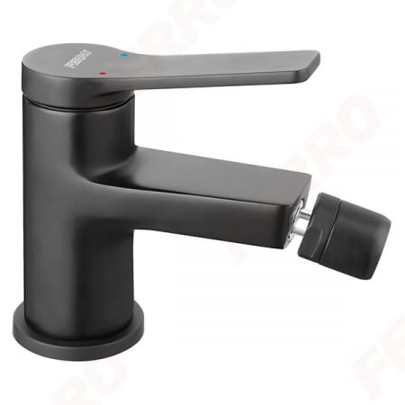 Baterii monocomanda - Baterie stativa bideu Ferro Stratos, negru cu ventil