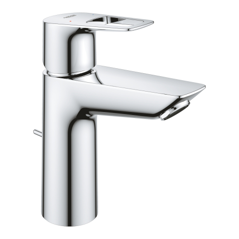 Obiecte sanitare - Baterie lavoar Grohe BauLoop M, monocomanda 3/8" cartus ceramic, evacuare cu tija, crom