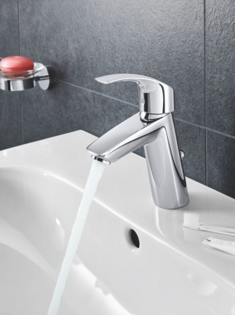 Baterie lavoar cartus ceramic set evacuare cu tija aerator marimea M Grohe Eurosmart [3]