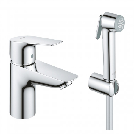 Baterii monocomanda - Baterie lavoar cu functie de bideu furtunuri flexibile cromata Grohe Bau Edge New