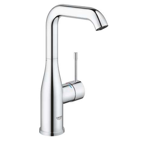 Baterii baie - Baterie lavoar Grohe Essence New L monocomanda, pivotanta, set evacuare cu cu apasare, crom