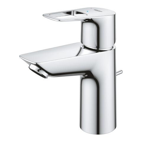 Baterie lavoar Grohe BauLoop cold Start S pornire pe rece, cartus ceramic, evacuare cu tija, crom [3]