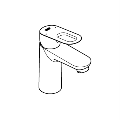 Baterie lavoar Grohe BauLoop M monocomanda, cartus ceramic, fara set de evacuare, crom [2]