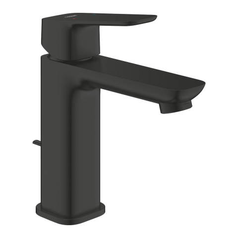 Baterii baie - Baterie lavoar Grohe Concetto SilkMove M monocomanda, set evacuare cu tija, cartus ceramic, negru mat